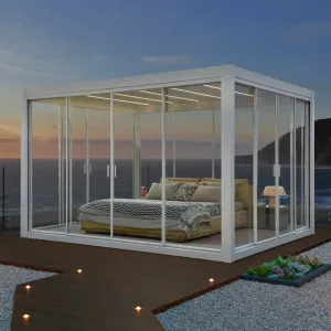 Howvin 3*6M Modern Design Sun Bioclimatic Waterproof Aluminium Pergola Awning Roof Louvered Pergola