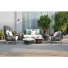 Luxury Furniture Modern Combination Teak Wood Couch Garden Set Furniture Sofa Sectional Outdoor Sofa Set