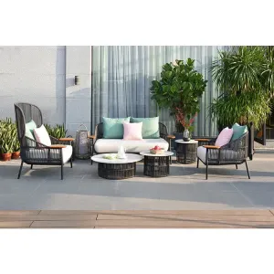 Luxury Furniture Modern Combination Teak Wood Couch Garden Set Furniture Sofa Sectional Outdoor Sofa Set