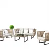 Modern Design 6Pcs Pe Rattan Garden Sofa Set Outdoor Furniture
