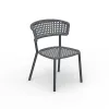 Modern Design Restaurant Aluminum Dining Rock Slab White Stone Slate Table Chair