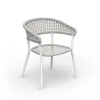 Modern Design Restaurant Aluminum Dining Rock Slab White Stone Slate Table Chair