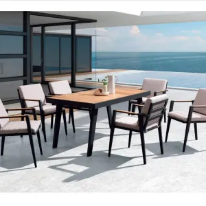 Modern Dining Set Table Chair Hotel Restaurant Furniture Dining Chair Sets Aluminum Dining Table Outdoor Dinning Table Set