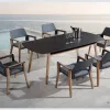 Modern Dining Set 6 Chairs Home Furniture Dining Sets for Restaurant Aluminum Dining Table Outdoor Furniture Set