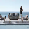 Modern Dining Set 6 Chairs Home Furniture Dining Sets for Restaurant Aluminum Dining Table Outdoor Furniture Set