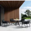 Modern Dining Set 6 Chairs Home Furniture Dining Sets for Restaurant Aluminum Dining Table Outdoor Furniture Set