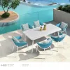 Modern Dining Set 6 Chairs Home Furniture Dining Sets for Restaurant Aluminum Dining Table Outdoor Furniture Set