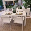 Modern Furniture Kitchen Luxury Dining Table Set New Design Patio Dining Set Customized Wholesale Garden Dining Set