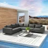 Modern Garden Chaise Lounge Furniture Patio Furniture Outdoor 6 Seater Sofa Set Garden Sofa Set