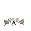 Modern Hot Sale Round Dining Table Waterproof High-end Dining Table Set 4 Chairs Good Quality Outdoor Dining Table