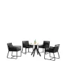 Modern Hot Sale Round Dining Table Waterproof High-end Dining Table Set 4 Chairs Good Quality Outdoor Dining Table