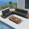 Modern Style Combination Garden Patio Sofa Luxury Customized Aluminum Furniture Outdoor Sofa