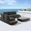 Modern Style Combination Garden Patio Sofa Luxury Customized Aluminum Furniture Outdoor Sofa