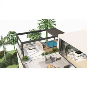 Motorised Pavilion Garden Outdoor Roof Waterproof Sun Shade for Garden Pergola and Gazebo Outdoor Pergola Modern Bioclimatic