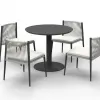 New Fresh Modern Garden Outdoor Furniture Aluminum Frame Outdoor Luxury Dining Table Commercial Restaurants Table Dining