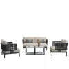 New Fresh Modern Garden Outdoor Furniture Aluminum Frame Outdoor Luxury Dining Table Commercial Restaurants Table Dining