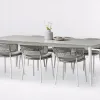 New Fresh Modern Garden Outdoor Furniture Aluminum Frame Outdoor Luxury Dining Table Commercial Restaurants Table Dining