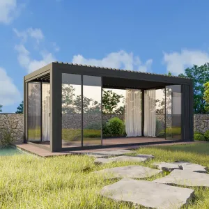 2024 New Model Exterior Aluminum Garden Gazebo Hot Sale Outdoor Awnings Patio Terrace Outdoor Pergola