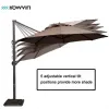 ODM ODM Customized Outdoor Square Single Layer Rome Parasol Garden Roman Offset Umbrella Outdoor Sun Garden Parasol Outdoor