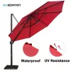 ODM ODM Customized Outdoor Square Single Layer Rome Parasol Garden Roman Offset Umbrella Outdoor Sun Garden Parasol Outdoor