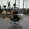 OEM ODM New Arrival Original Design Aluminum Frame Braided Rope Outdoor Patio Furniture Egg Swing Chair Hanging Egg Swing Chair