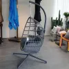 OEM ODM New Arrival Original Design Aluminum Frame Braided Rope Outdoor Patio Furniture Egg Swing Chair Hanging Egg Swing Chair