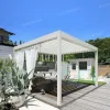 OEM ODM Waterproof Pergola Outdoor Garden Pavilion Gazebo Aluminum Outdoor Pergola Adjustable Louvered Roof Pergola Retractable