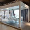 OEM ODM 3X4M Aluminum Frame Pergola Outdoor Awnings Roof Waterproof Outdoor Pergola Motorized Pergola Outdoor Furniture Factory