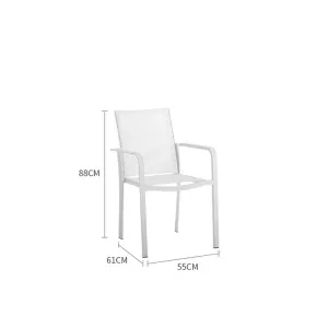 Outdoor Hotel Villia Apartment Mediterranean Series Mesh Armchair Relax Chair Outdoor Furniture Garden Armchair