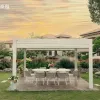 Outdoor Modern Pergola Garden Waterproof Electric Pergola Aluminium Outdoor China Wholesale Louvered Roof Aluminum Pergola