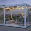 Outdoor Modern Pergola Garden Waterproof Electric Pergola Aluminium Outdoor China Wholesale Louvered Roof Aluminum Pergola
