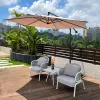 Outdoor Square Beach Parasol Single Layer Rome Parasol Garden Roman Offset Umbrella Outdoor Garden Hanging Parasol