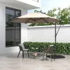 Outdoor Square Single Layer Rome Parasol Big Size Garden Roman Offset Umbrella Outdoor Sun Garden Parasol