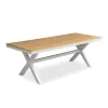 Rectangular Wood Dining Table Outdoor Dining Table Waterproof Garden Dinning Set With 6 Chairs Dining Table
