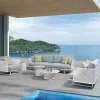 Sicily Series Leisure Patio Bistro Garden Outdoor Furniture Aluminum Sofa Set
