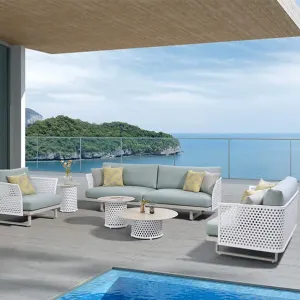 Sicily Series Leisure Patio Bistro Garden Outdoor Furniture Aluminum Sofa Set