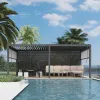 Smart Aluminum Waterproof Pergola Kit Awnings Roof Outdoor Pergola Retractable Garden Patio Motorized Pergola 100% ECO-Friendly