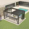Smart Aluminum Waterproof Pergola Kit Awnings Roof Outdoor Pergola Retractable Garden Patio Motorized Pergola 100% ECO-Friendly