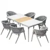 2024 Smart Outdoor Chairs Dinning Table Set Hotel Restaurant Dinning Table and Chair Sets Patio Aluminum Dinning Outside Chairs