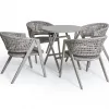 2024 Smart Outdoor Chairs Dinning Table Set Hotel Restaurant Dinning Table and Chair Sets Patio Aluminum Dinning Outside Chairs