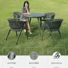 2024 Smart Outdoor Chairs Dinning Table Set Hotel Restaurant Dinning Table and Chair Sets Patio Aluminum Dinning Outside Chairs