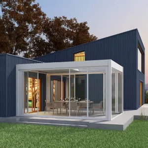 The Highest Luxury Quality Louvered Pergola Aluminium Assembled Pergola Aluminium Motorized Shutters Roof Retractable Pergola