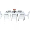 The Newest Luxury Turkey Dining Table Outdoor Extending Rattan Balcony Furniture Outdoor Metal Garden Rectangular Dining Table