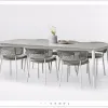 Wholesale Supplier Factory Dining Tables With Chairs High-end Dining Table Set Modern Good Quality Waterfall Dining Table