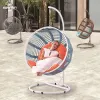 2-seat Deluxe Outdoor Garden Swing Chair Hanging Chair Patio Swing Chair with Canopy