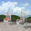 2-seat Deluxe Outdoor Garden Swing Chair Hanging Chair Patio Swing Chair with Canopy