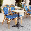 A Variety of Styles and Colors of Outdoor Furniture Rattan Chairs Street Restaurant French Wicker Chairs