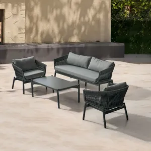 All Weather Aluminum Garden Sofa Set Waterproof Modern Outdoor Patio Furniture for Hotel Use