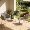 Aluminum Alloy Outdoor Dining Chair Modern Design Waterproof Garden Leisure Patio Balcony Living Room Chair Set