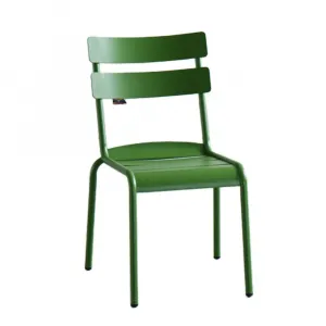 Aluminum Garden Dining Chairs Waterproof Villa Park Outdoor Powder Coated Modern Design Stacking Set